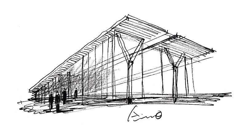 Sketch of The Modern by Tadao Ando