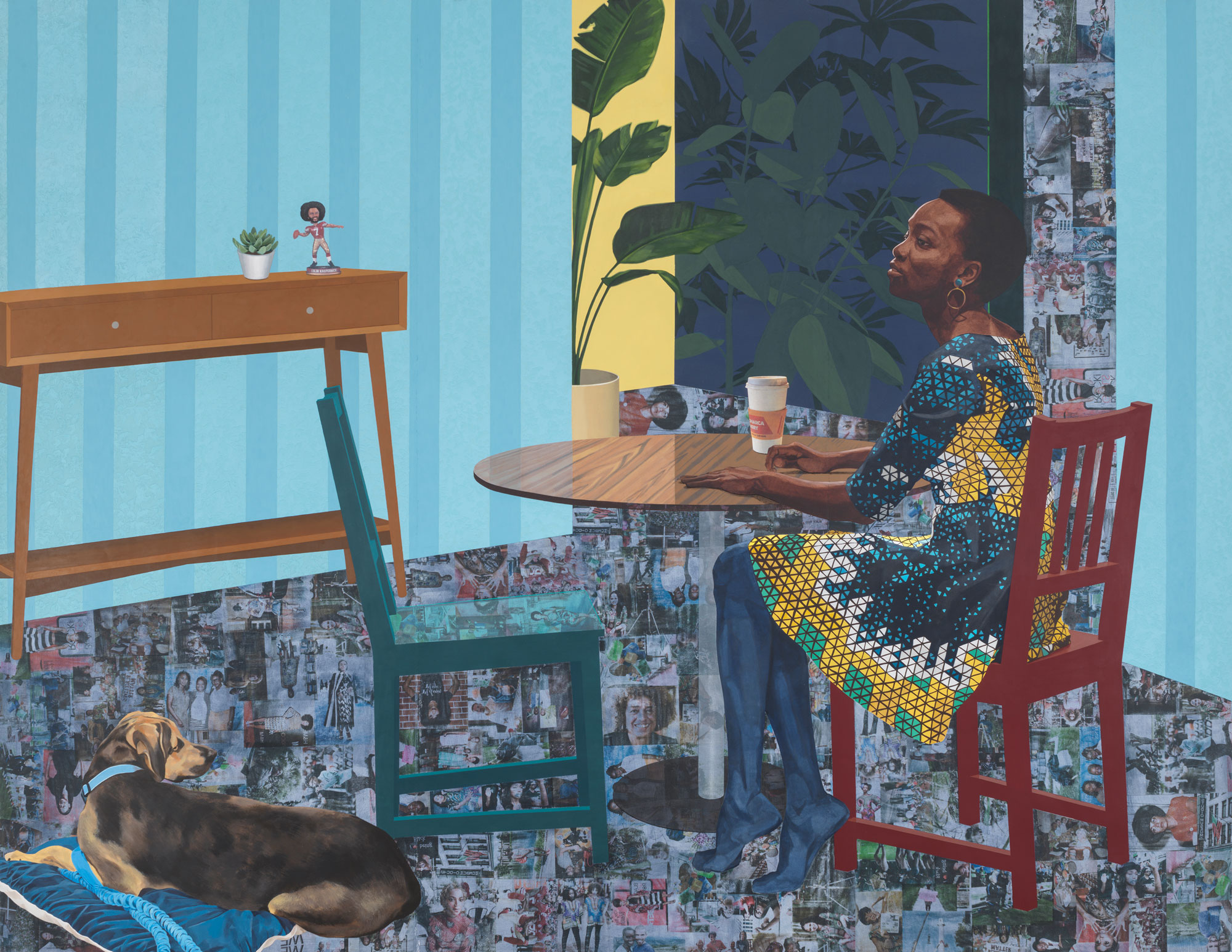 Njideka Akunyili Crosby, ​​​​​​​Dwell: Me, We, 2017.