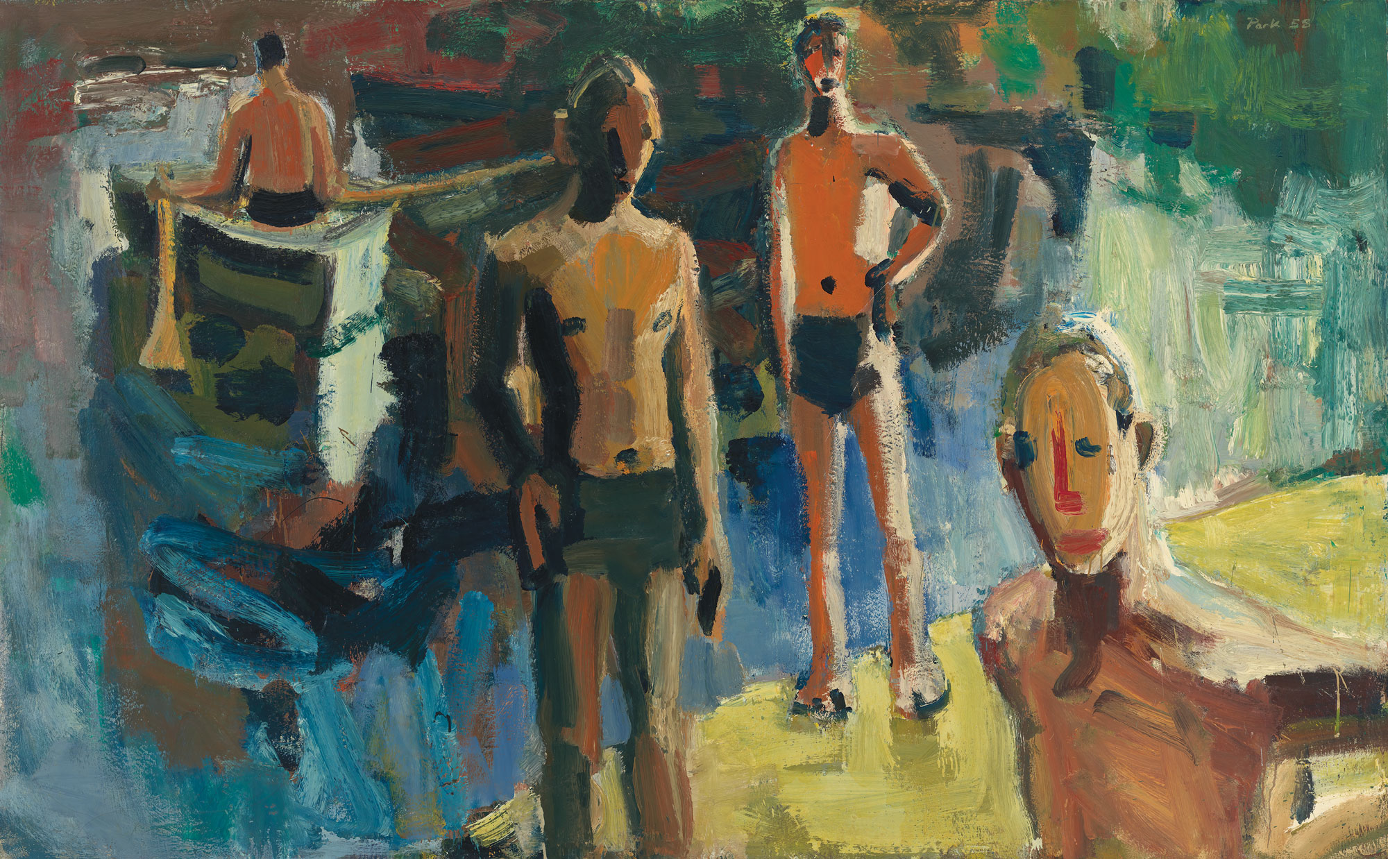 David Park, Four Men, 1958.