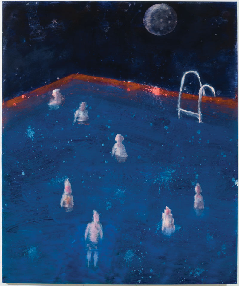 Katherine Bradford, Pool, Red Rim, 2017.