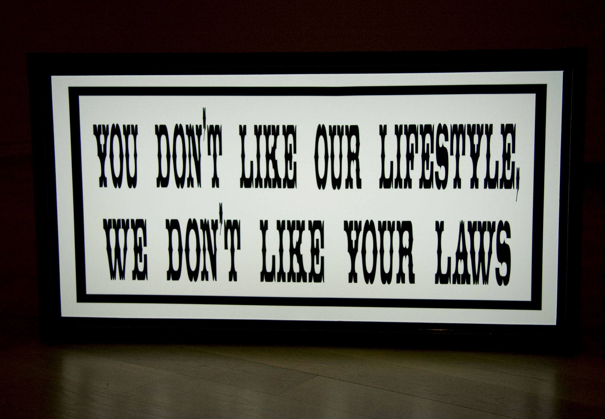 Gardar Eide Einarsson, Untitled (You Don’t Like Our Lifestyle), 2009