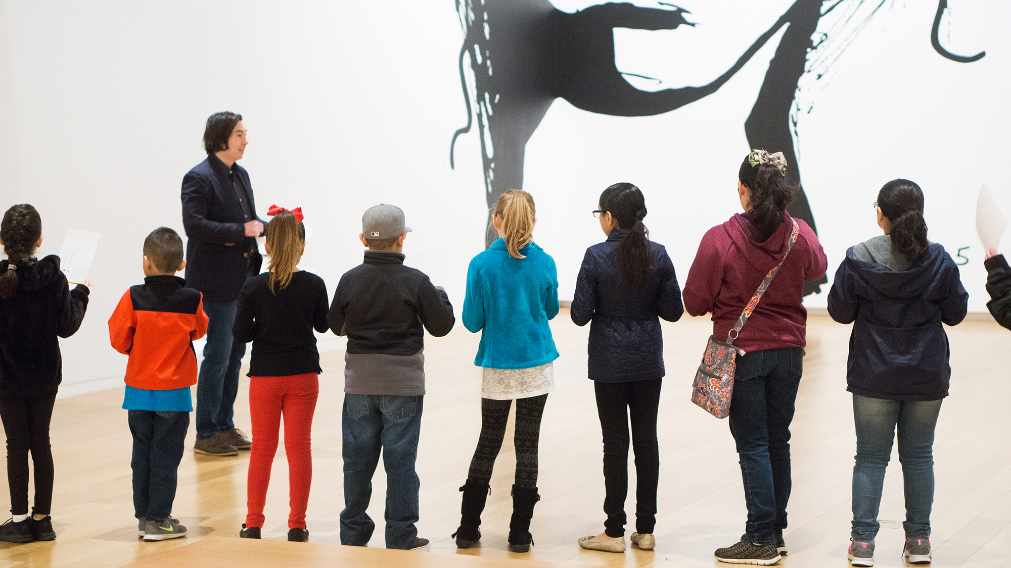 Students on a tour of the museum