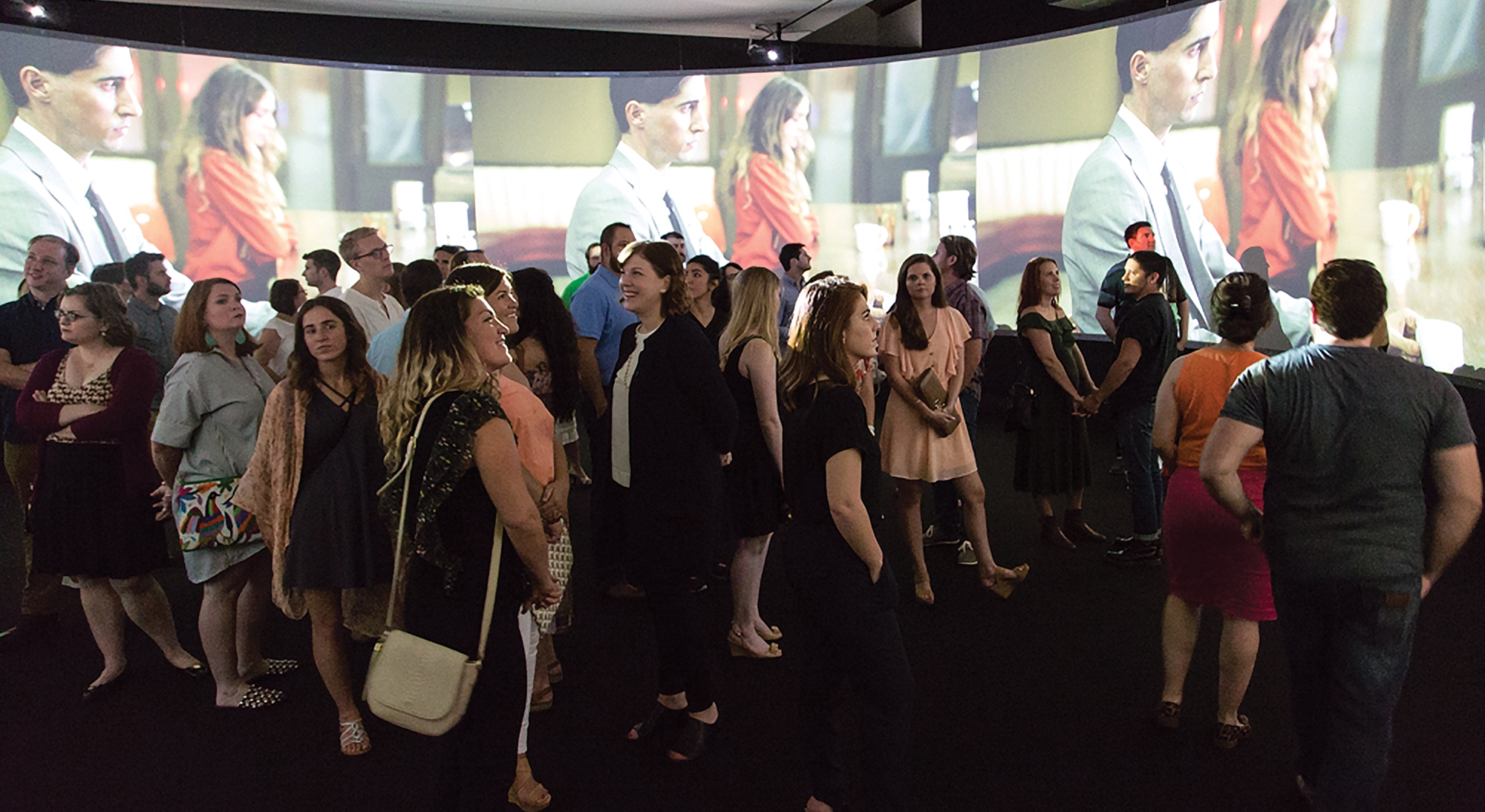 Modern Contemporaries touring an exhibition with the curator