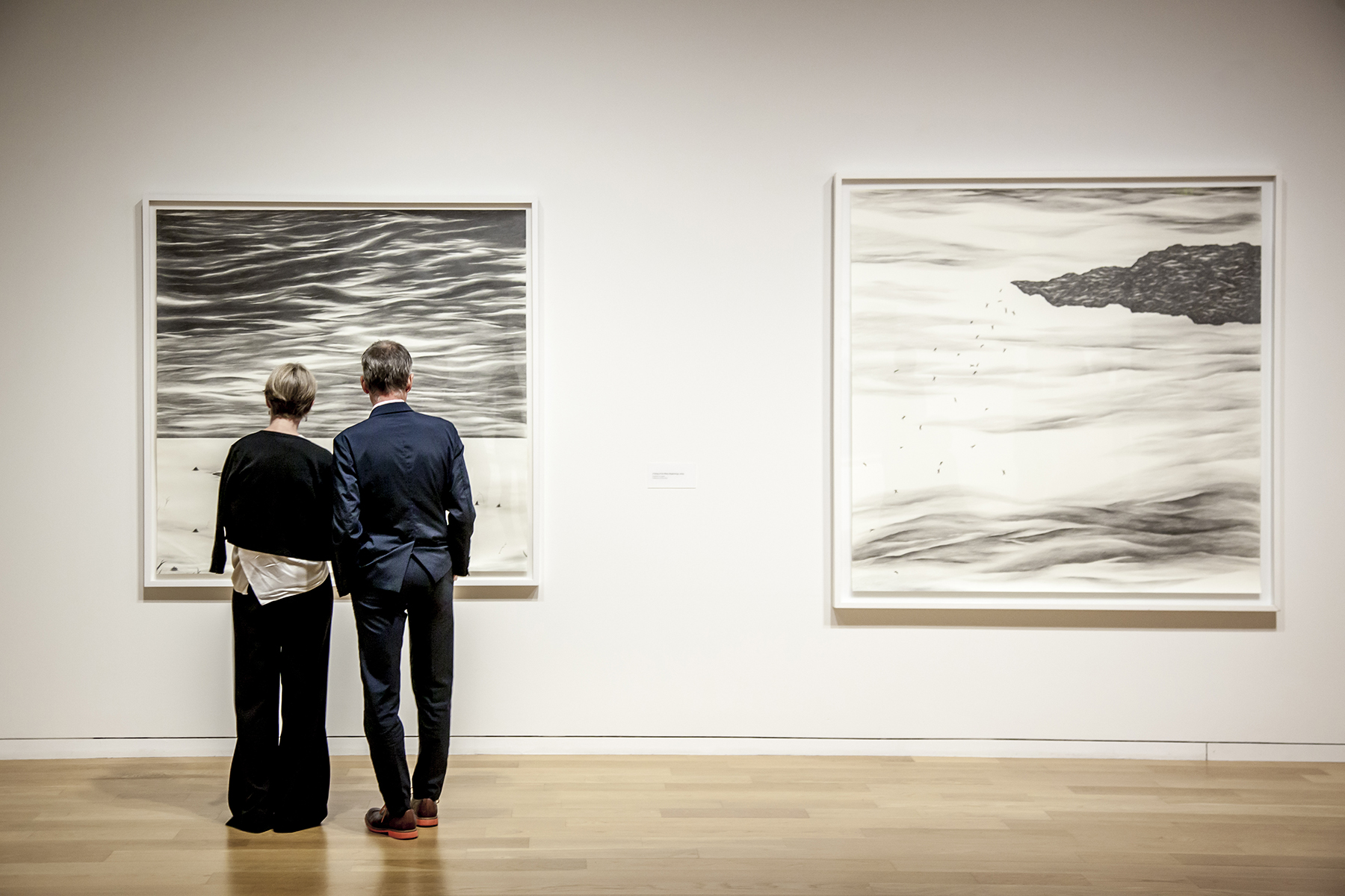 Guests in Robyn O'Neil exhibition
