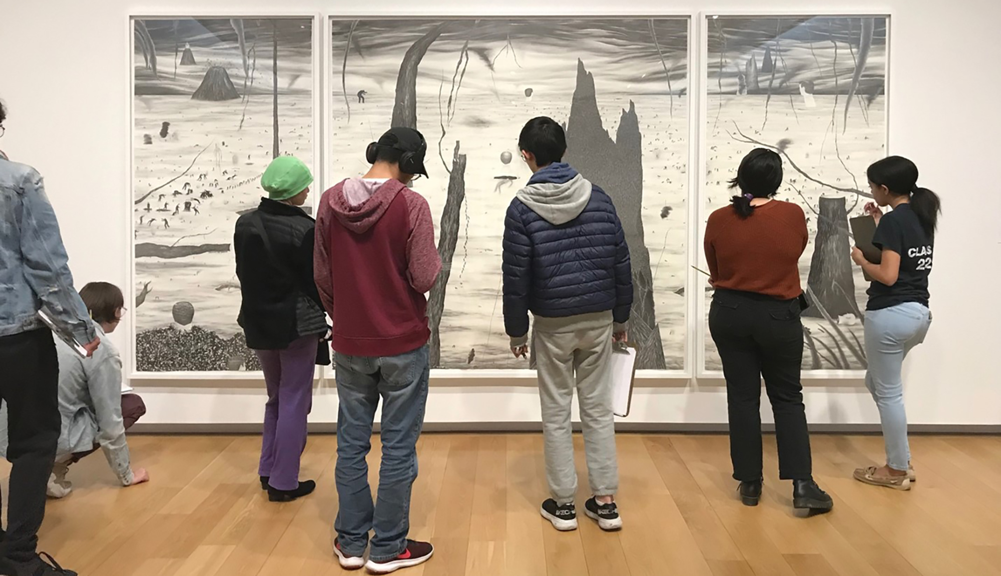 TAP Students in the galleries