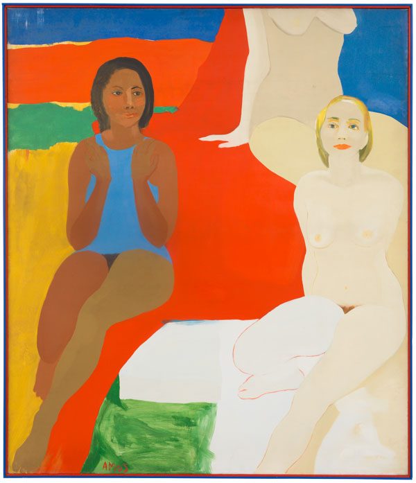 Emma Amos, Three Figures, 1966