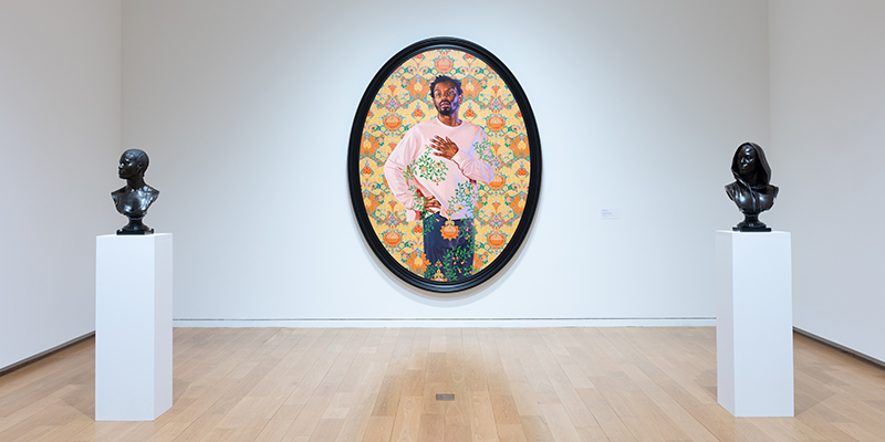 Kehinde Wiley works in the galleries