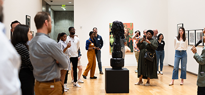 Young adults in the art galleries