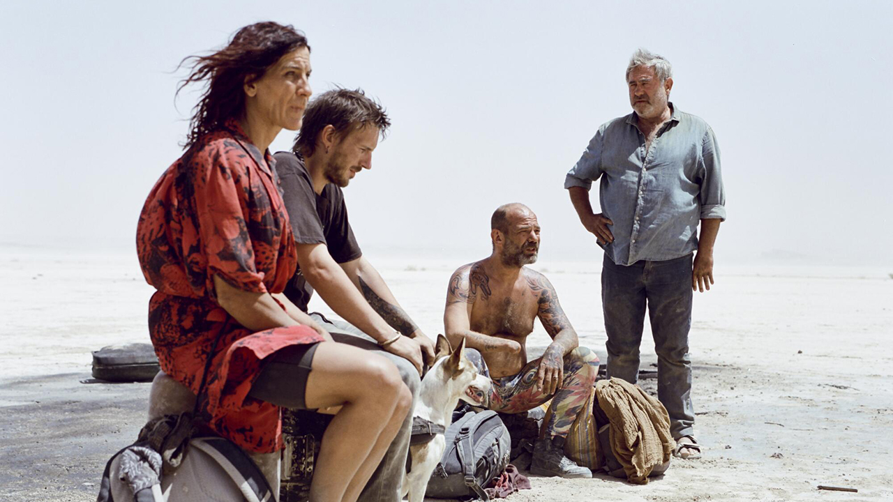 Group of people in desert