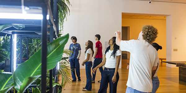 Students in exhibition