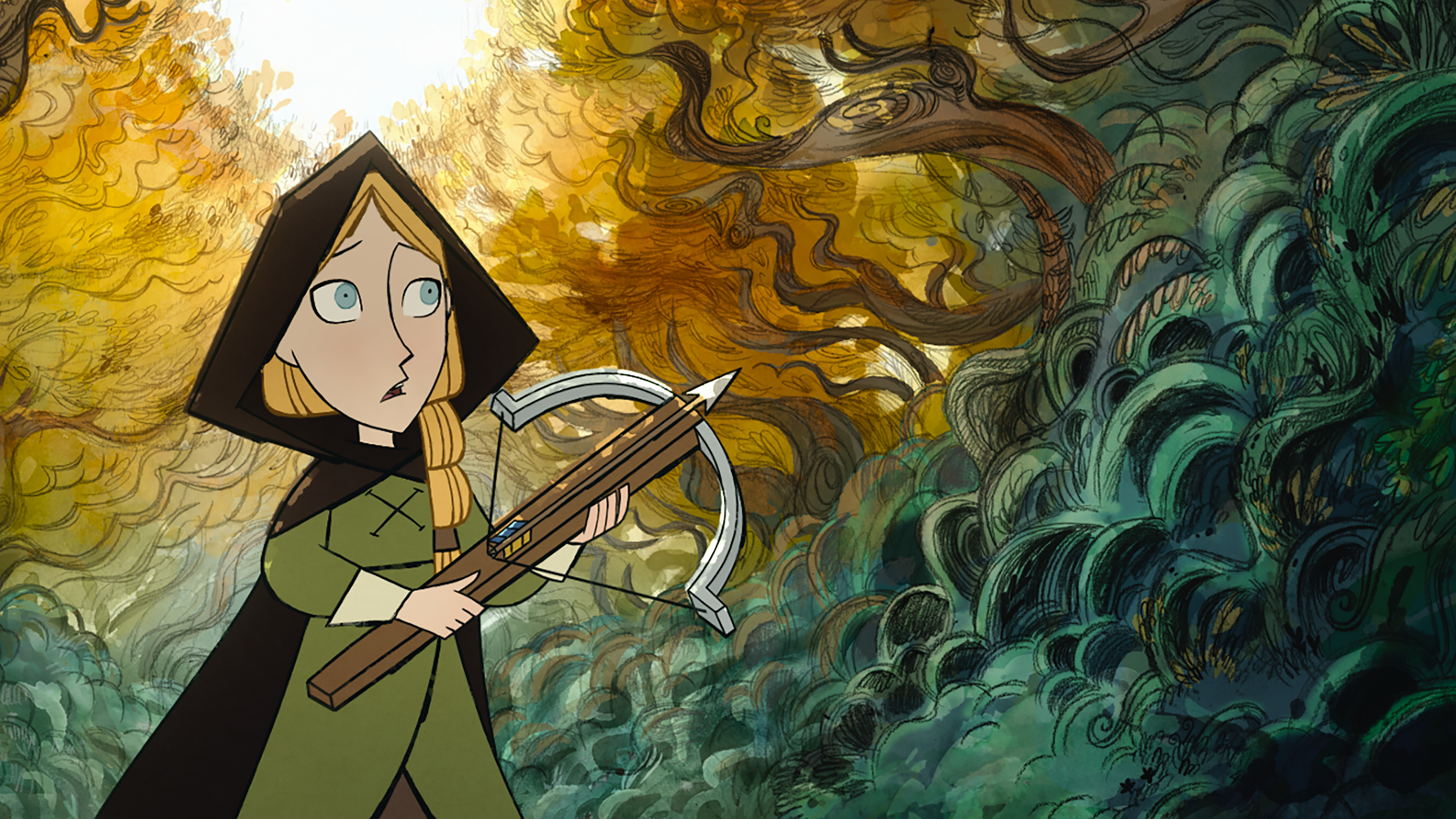 Young girl in forest