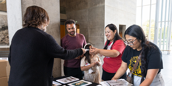 Educators in Modern's Grand Lobby