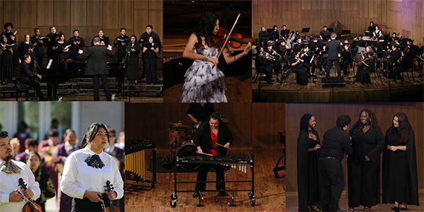 Texas Wesleyan musician collage