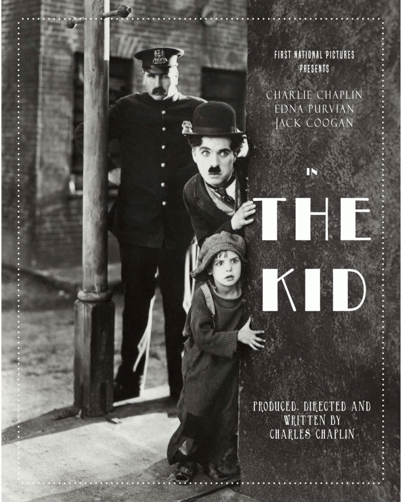 Charlie Chaplin's "The Kid" movie poster