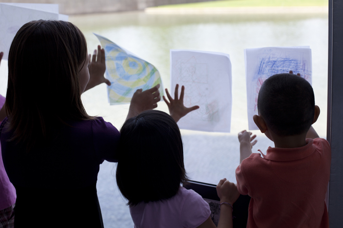 children drawing from the collection