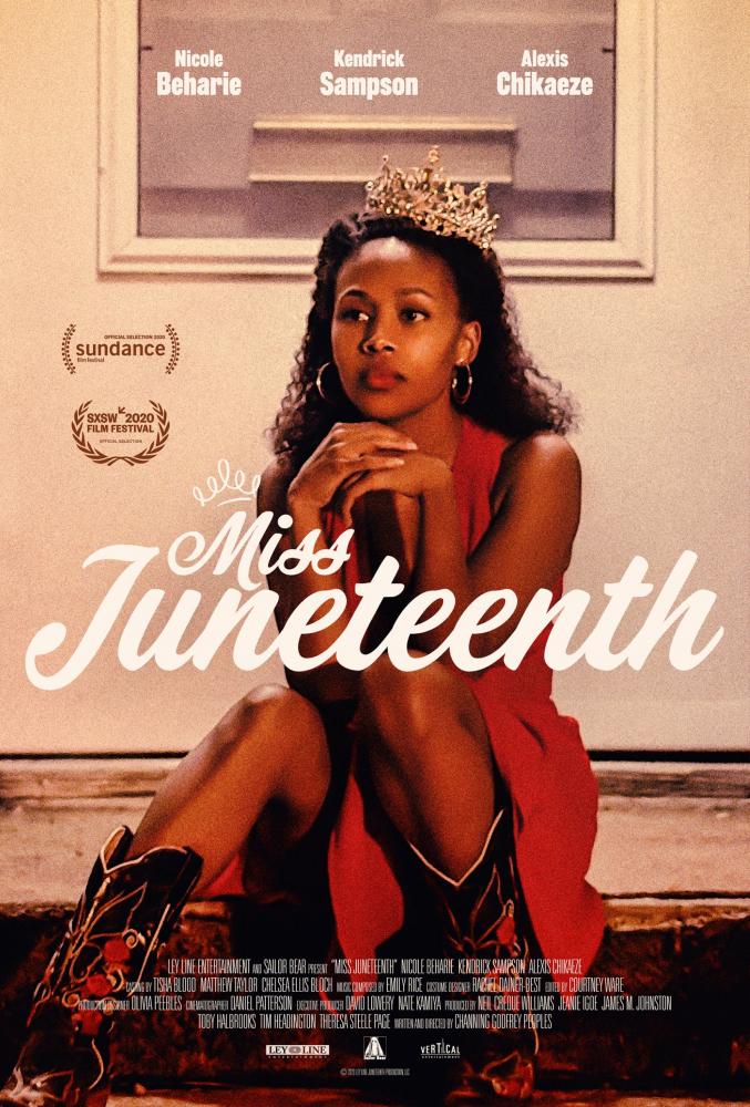 miss_juneteenth_poster_girl_in_red_dress_sitting_on_porch_wearing_crown