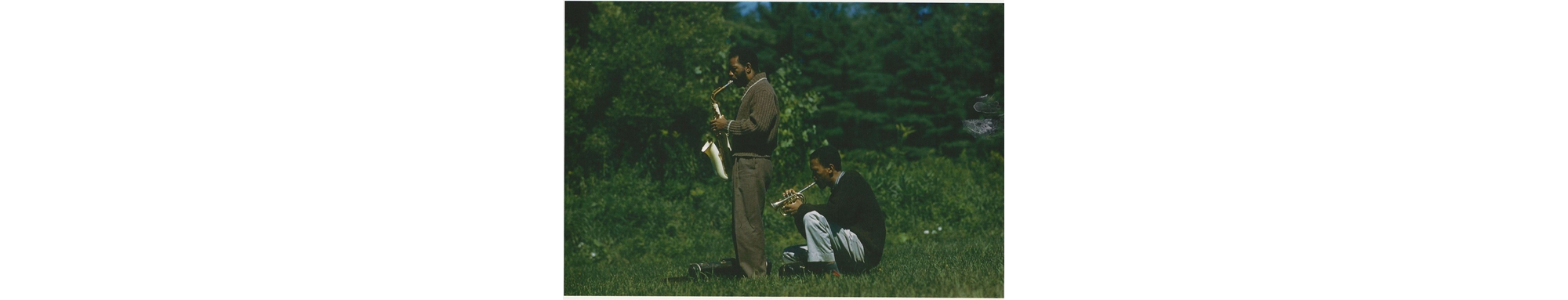 Photograph of Ornette Coleman (left) and Don Cherry (right), by Lee Friedlander 